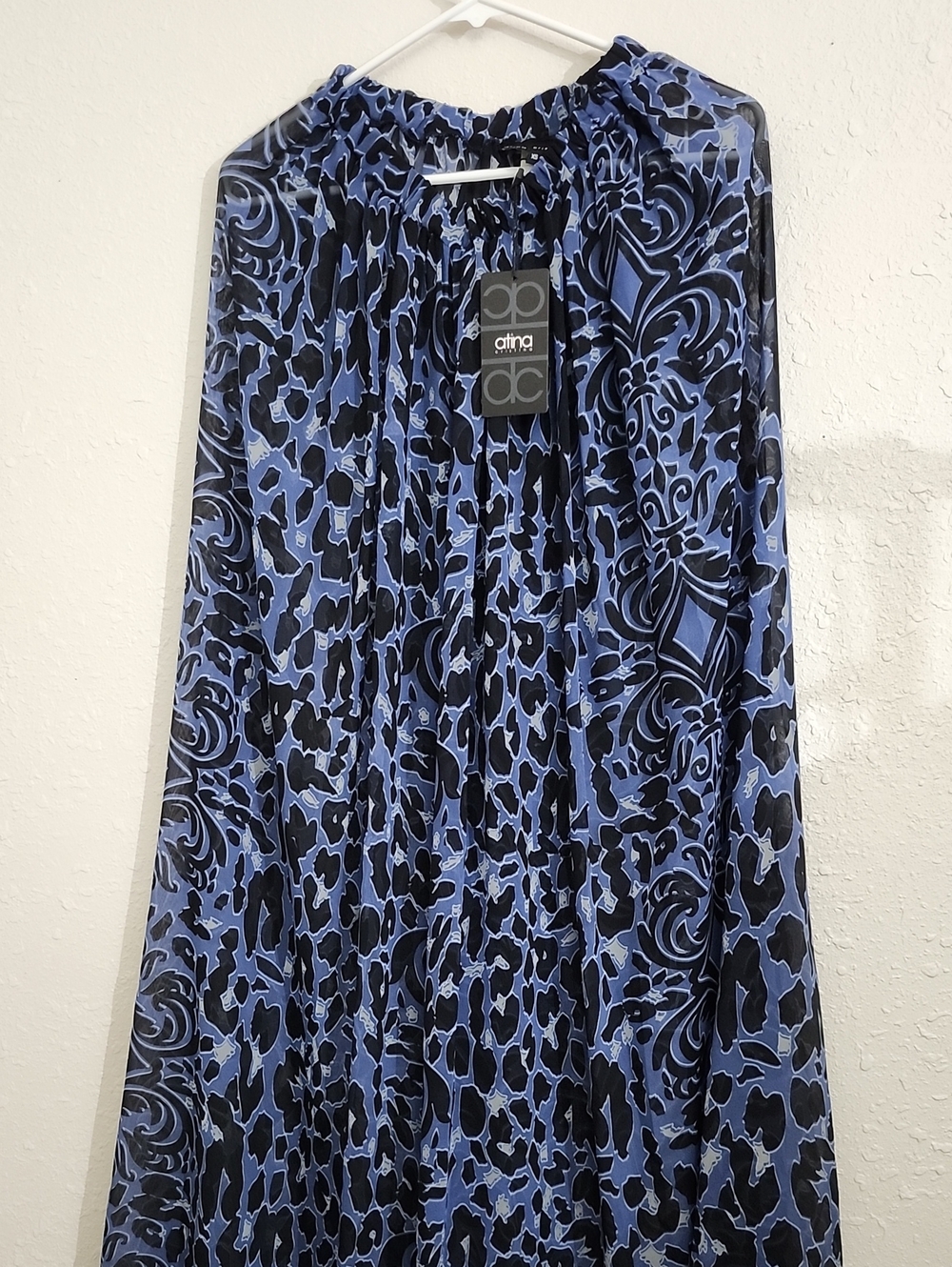Atina Collection Blue & Black Printed Pants